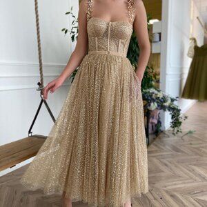 Teuta Matoshi Margot Shiny Dress Size 12 - custom